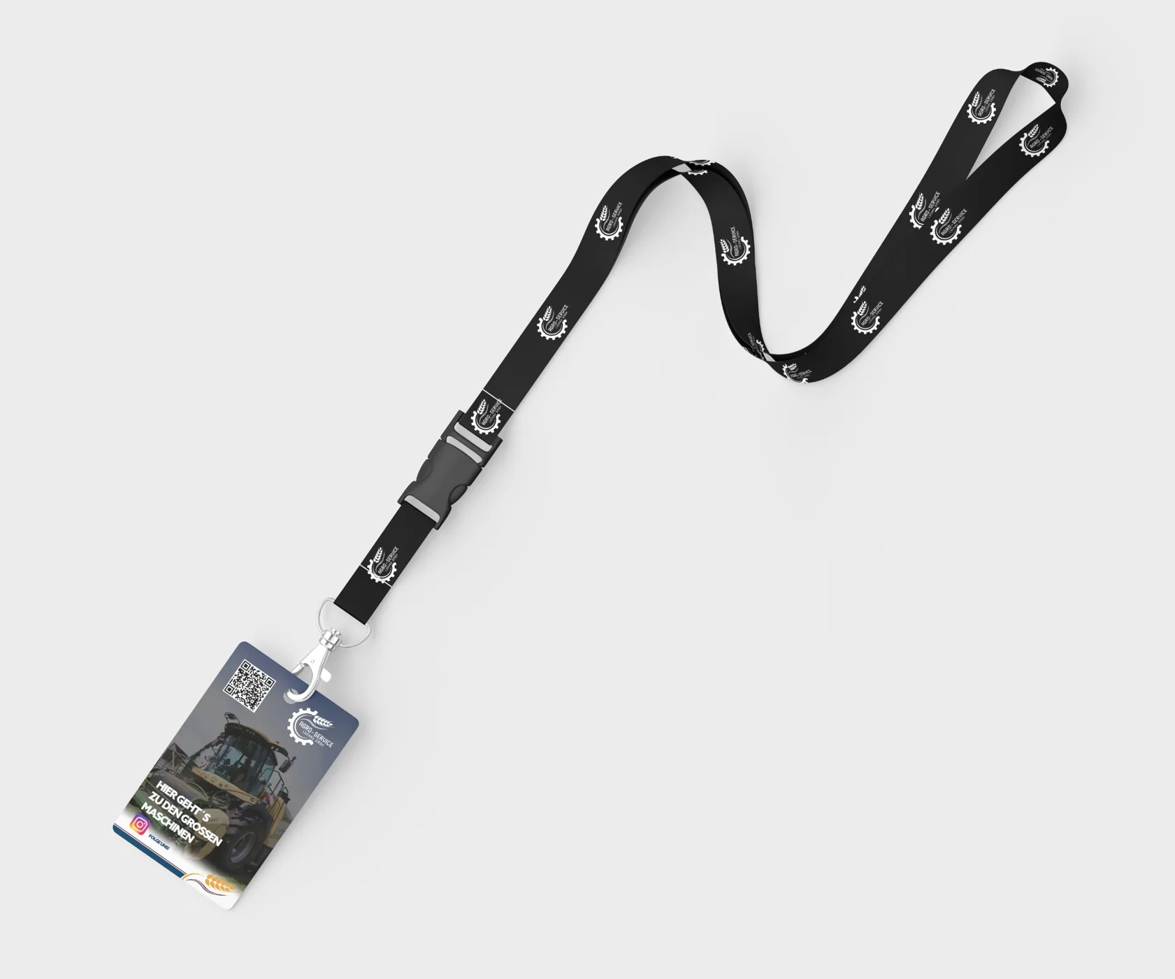 Individuell bedrucktes Lanyard mit Ausweiskarte